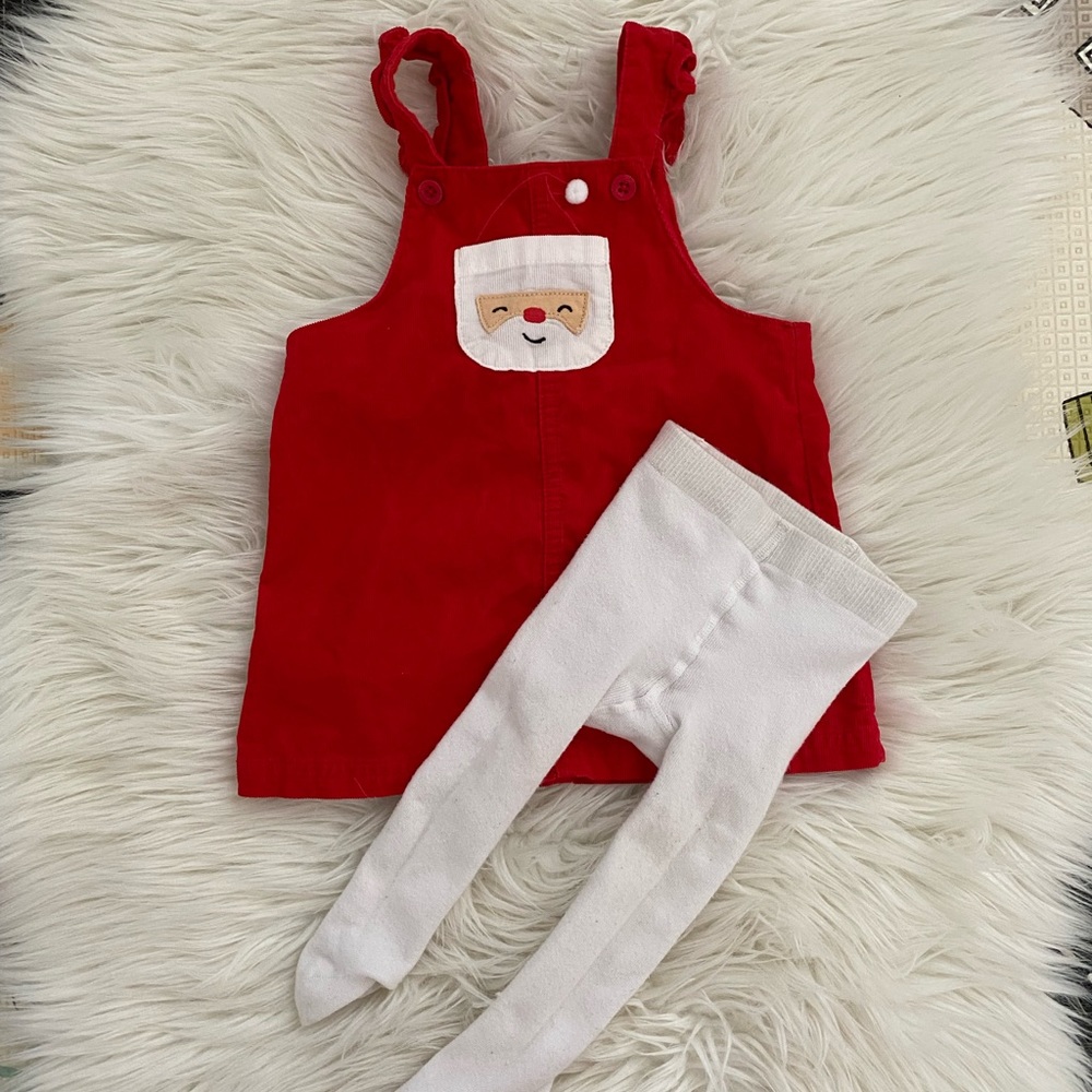 🧸🧸 Carter’s Baby Girl Santa Jumper with stockings set